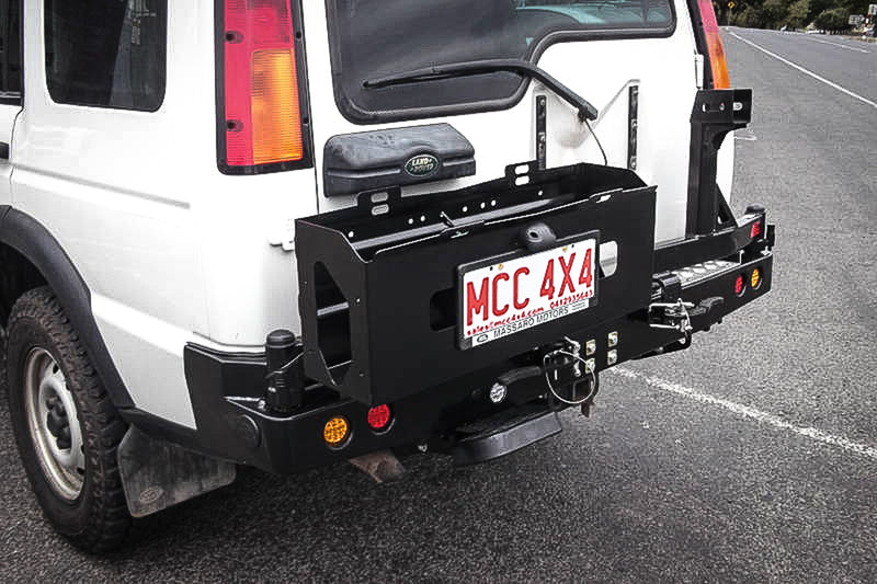 Discovery 2 1999-2004 022-02 Rear Wheel Carrier Double Jerry Can Holder Package - SKU MCC-09002-202PK3