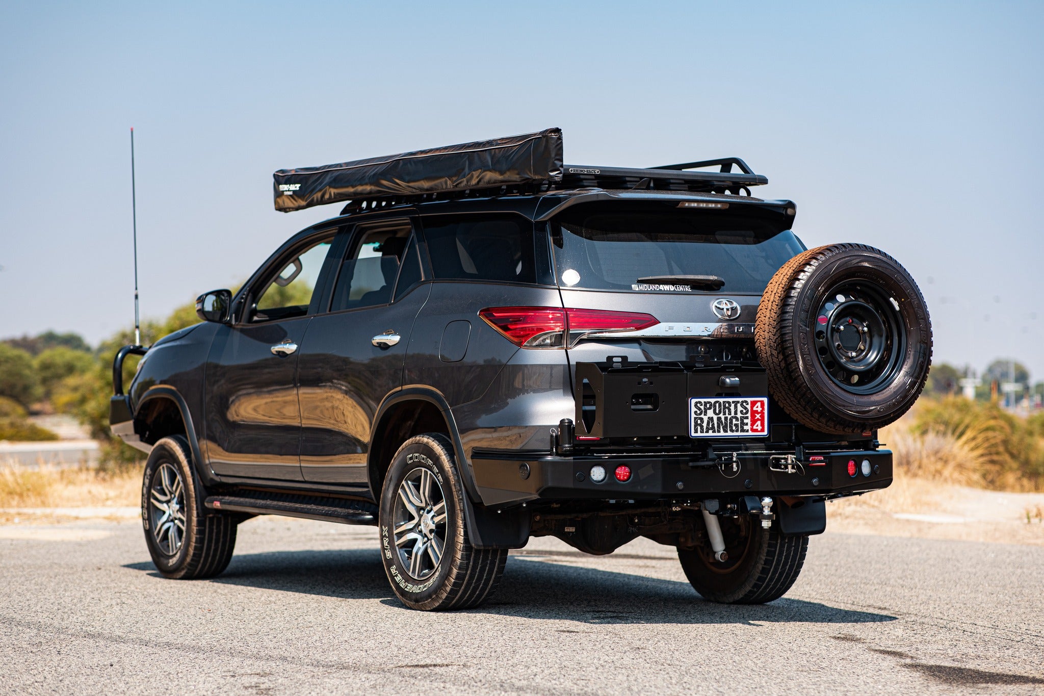 Fortuner 2015-Current 022-02 Rear Wheel Carrier Double Jerry Can Holder Package - SKU MCC-01018-202PK3