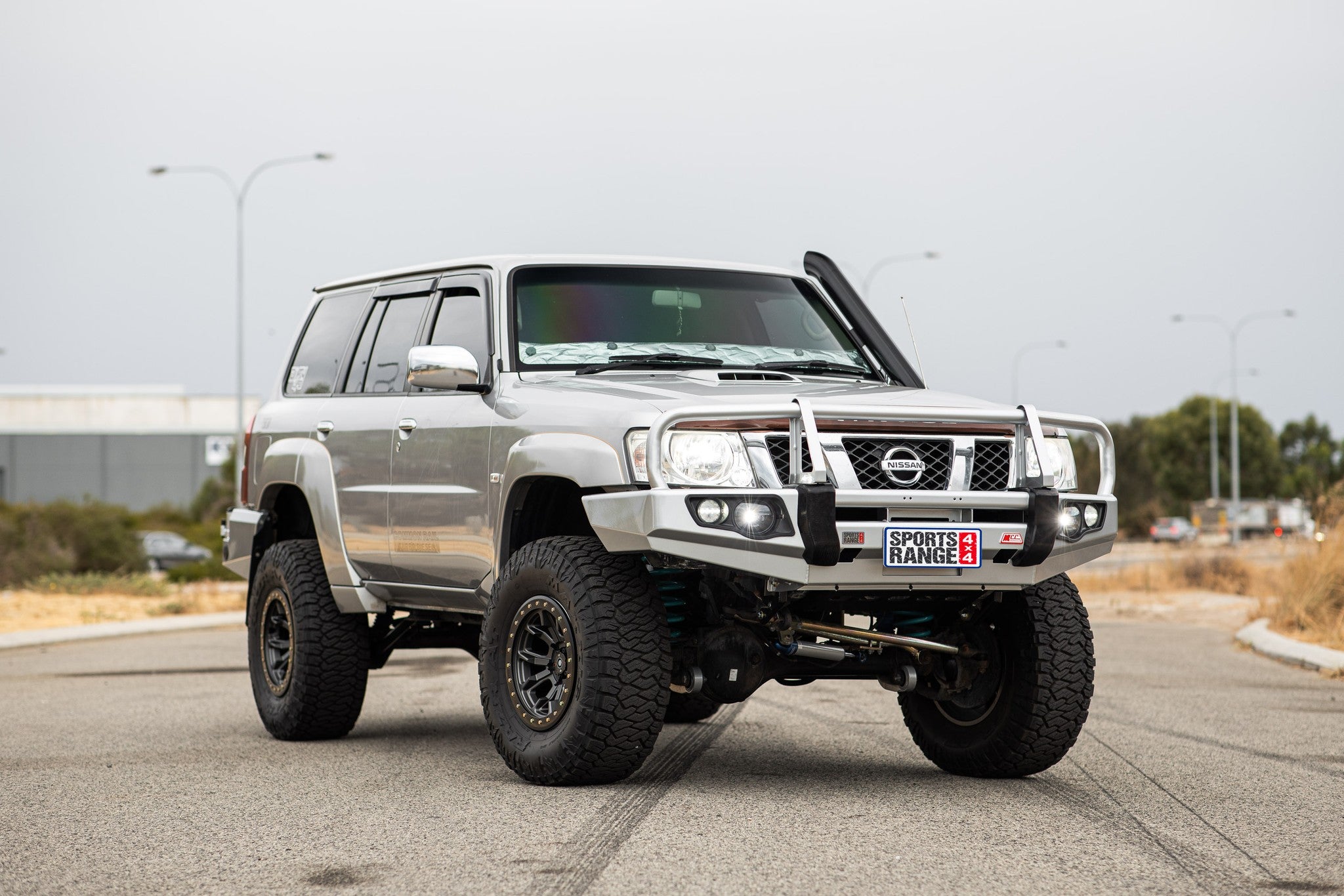 Patrol Y61 2005 2012 Falcon Bull Bar Black A Frame Package MCC 4x4