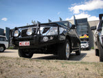 Patrol Y62 Series 1-4 2012-2018 707-02 Falcon Bull Bar Black A-Frame Package (LED Foglight) - SKU MCC-03005-702FOGUP