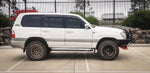 Land Cruiser 100 series 1998-2007  039SBSR Side Step and Rail Package (Sand Black) (50mm Bull Bar) - SKU MCC-01007-039SBSR
