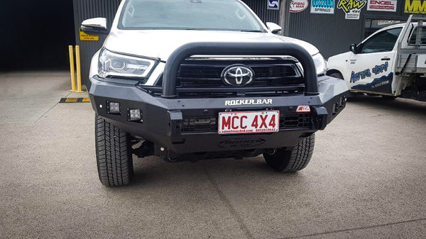 Hilux 2020-On 078-01SQSBL Rocker Bull Bar Single Sand Black Loop Package - SKU MCC-01021-7801SQSBL