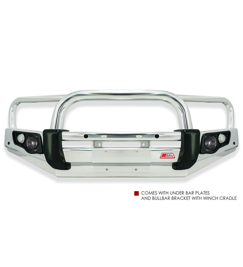 Fortuner 21-On (6/20) 707-01A Alloy Falcon Bull Bar Triple Loops Package (LED Foglight) - SKU MCC-01022-701AW