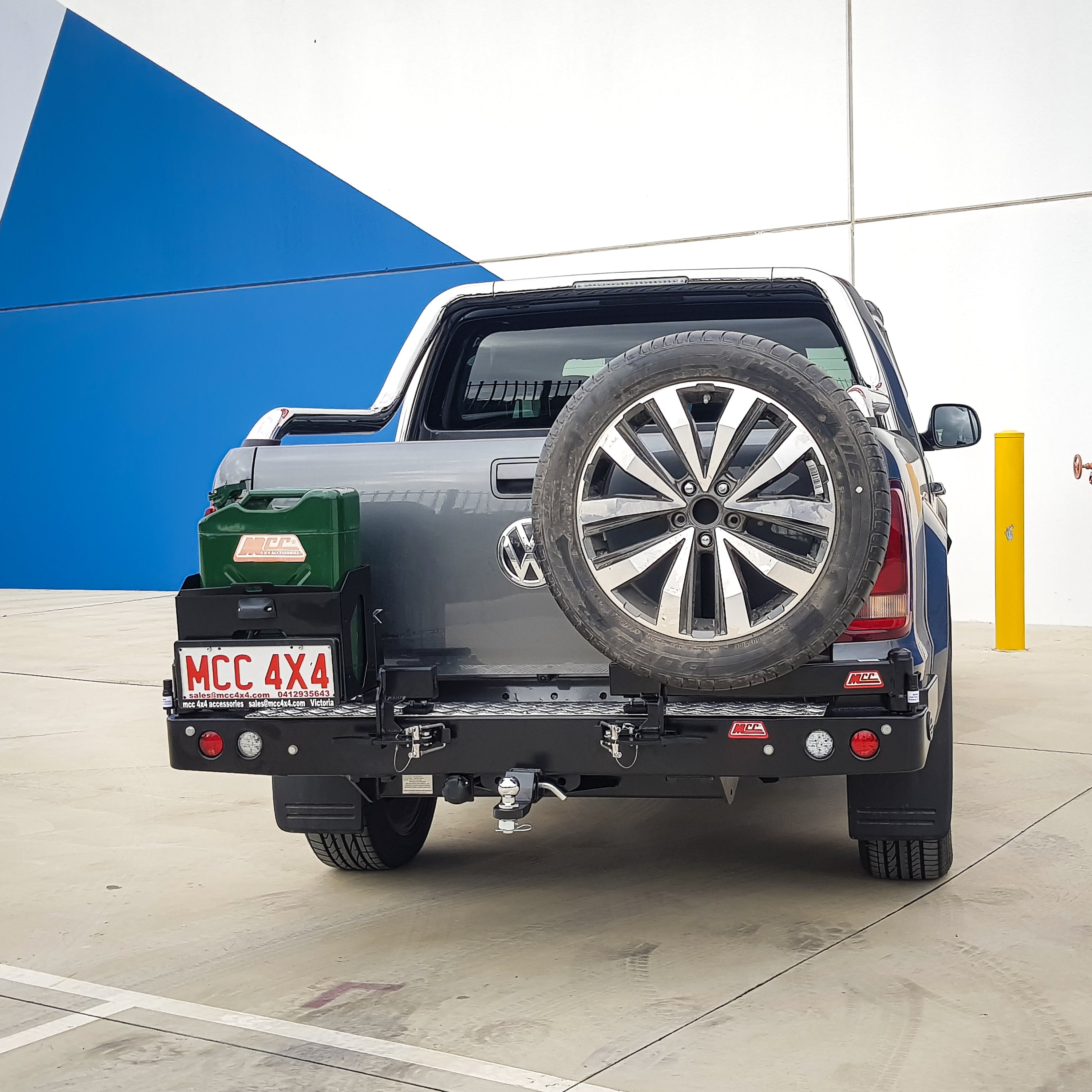 Amarok 2011-On 022-02 Rear Wheel Carrier Single Jerry Can Holder Package - SKU MCC-04001-202PK2