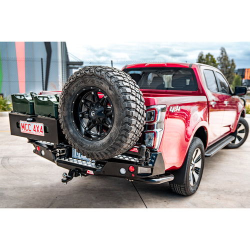 Dmax RG/BT50 TF 2020-Present  022-02 Rear Wheel Carrier Double Jerry Can Holder Package - SKU MCC-08007-202PK3