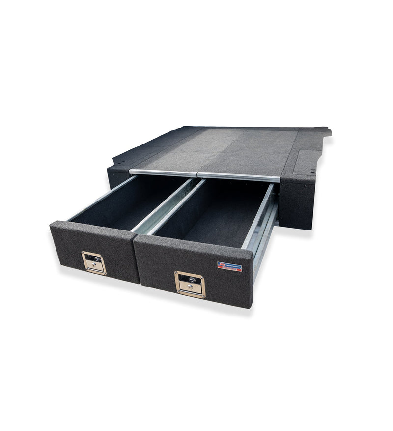Triton MQ 2015-2019 4401 Galvanised Steel Carpet Dual Drawer System - SKU MCC-02008-4401