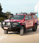 Hilux 2016-Current 039BSR All Black Side Step and Rail Package (50mm Bull Bar) - SKU MCC-01017-039ABSR