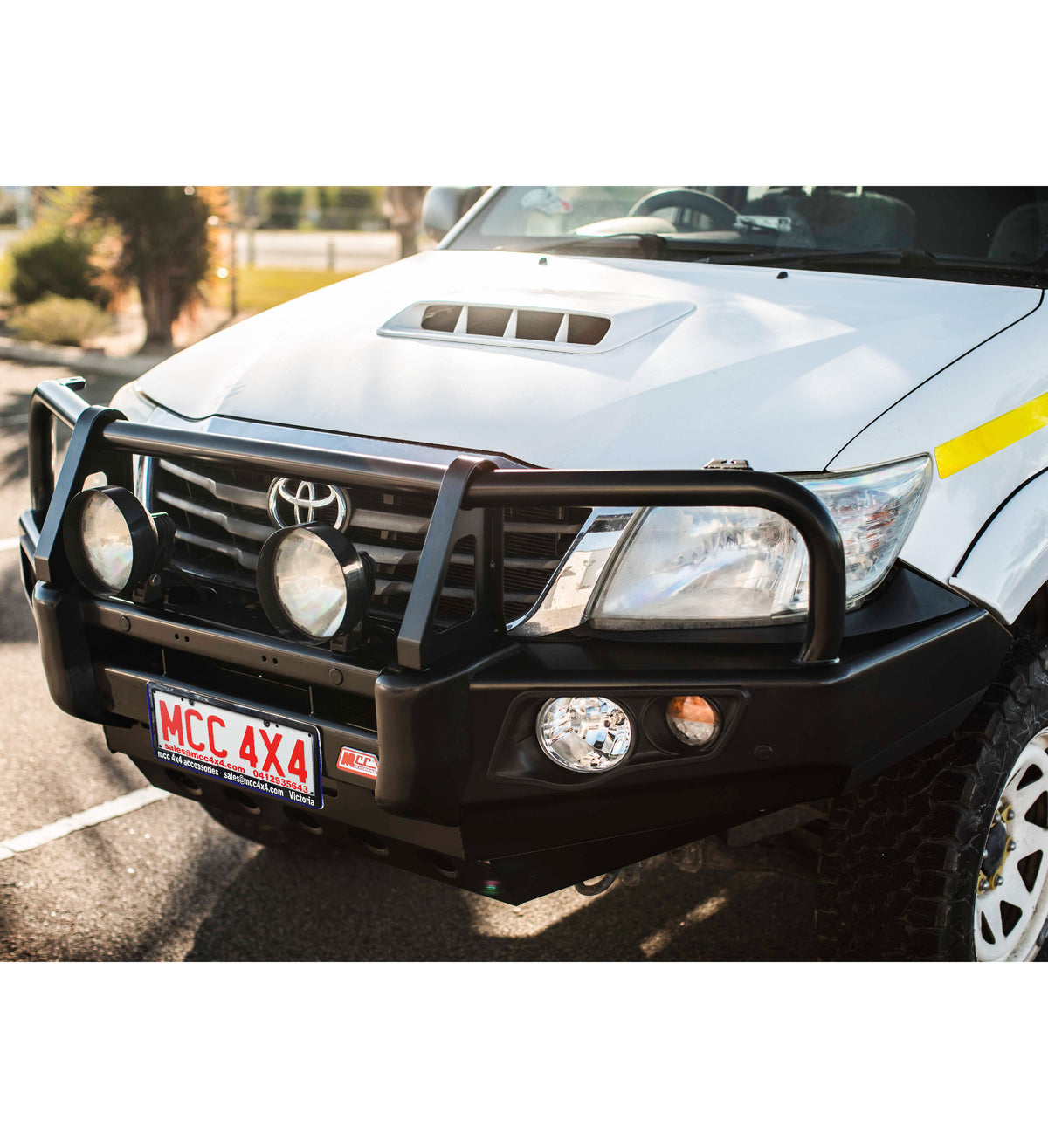 Hilux KUN26R 2012-2015 707-02 Falcon Bull Bar Black A-Frame Package (N ...