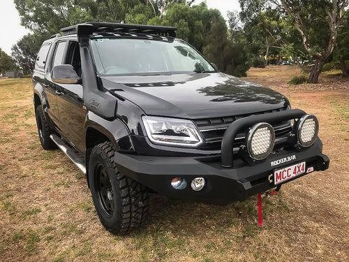 Amarok 2011-On 078-01SQSBL Rocker Bull Bar Single Sand Black Loop Package - SKU MCC-04001-7801SQSBL