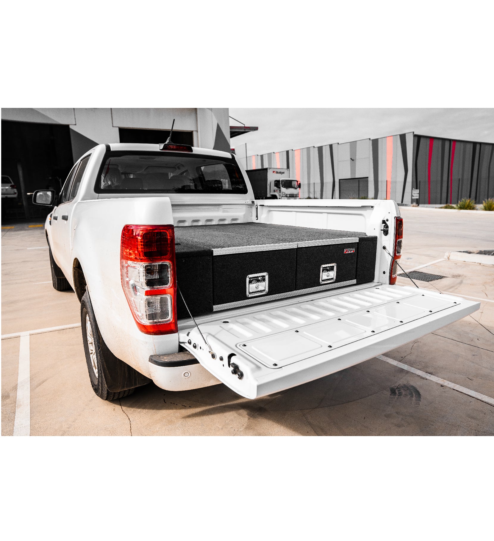 Pj Drawer Ranger PJ PK 2007-2009 4401 Galvanised Steel Carpet Dual Drawer System ...