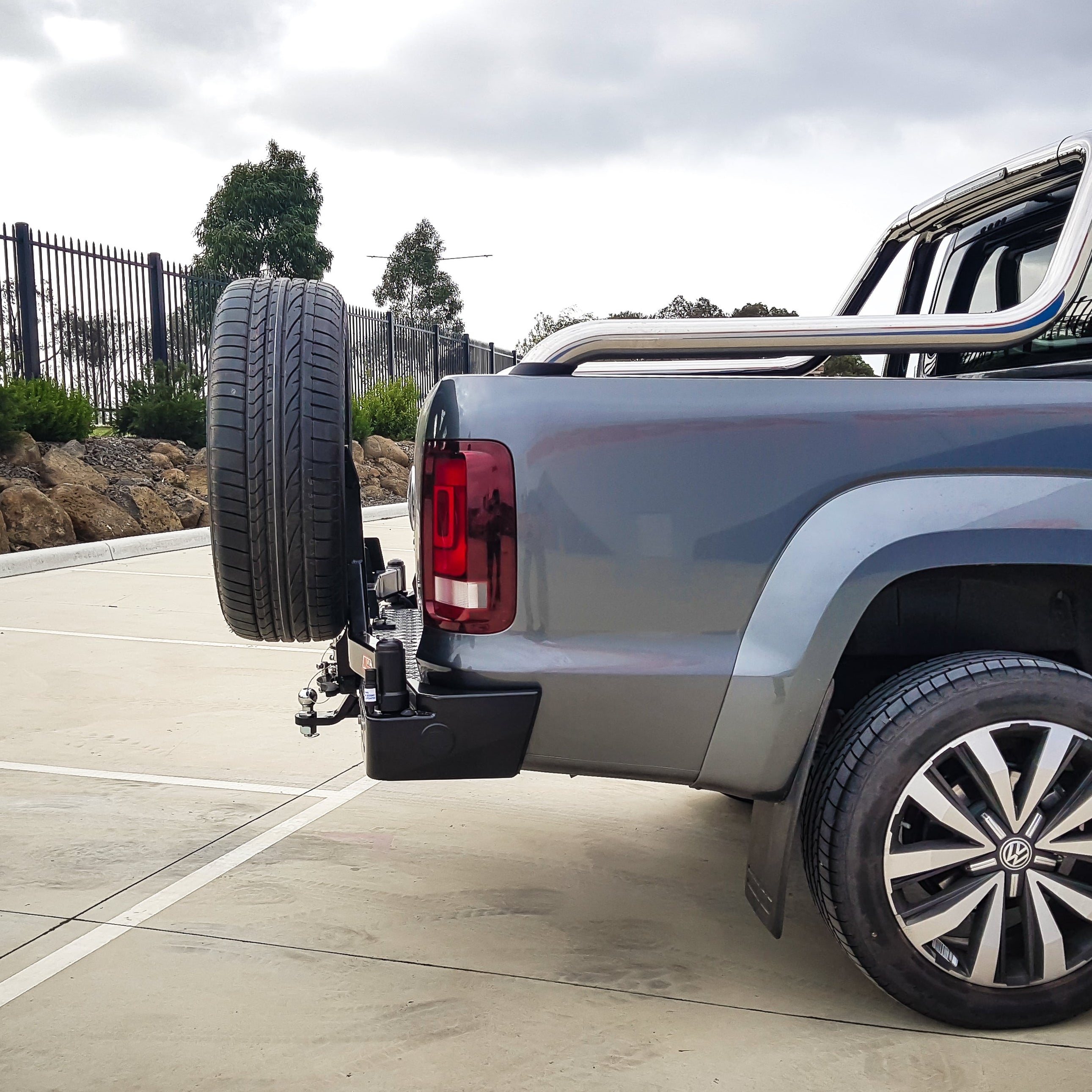 Amarok 2011-On 022-02 Rear Wheel Carrier Single Jerry Can Holder Package - SKU MCC-04001-202PK2