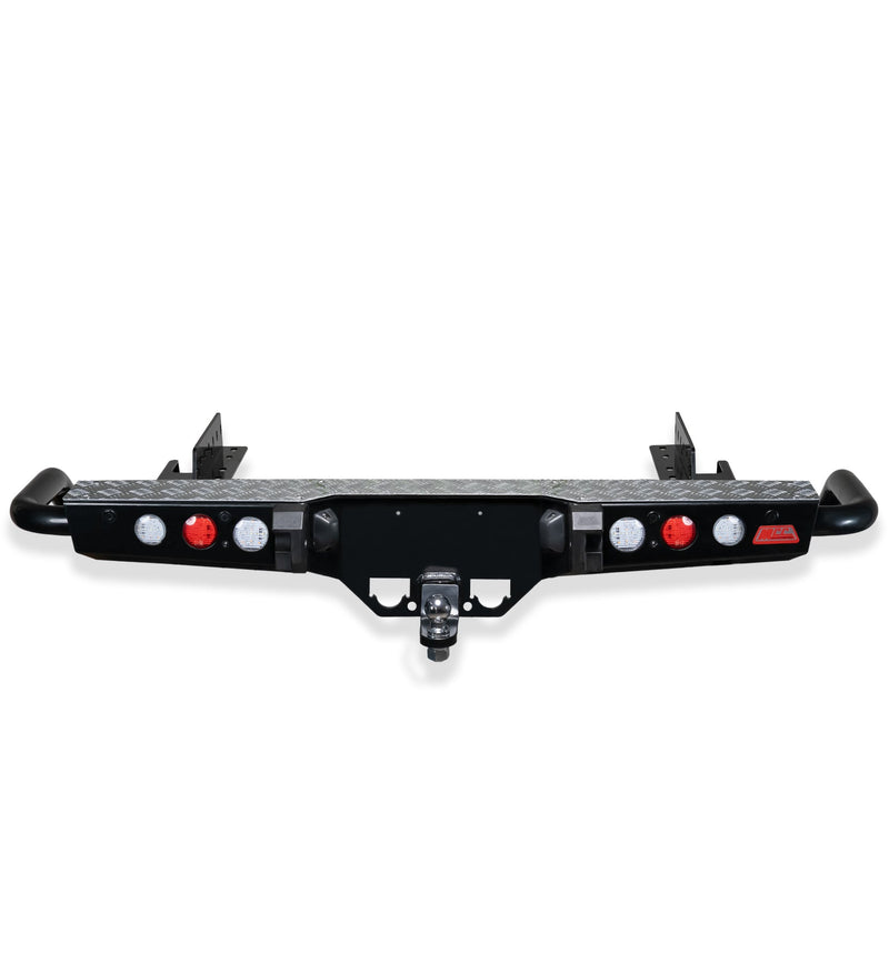 New Ranger 2022-On - 022-03 Jack Rear Bar with Light kit and Chrome Step Plate Package - SKU MCC-05010-203SPL
