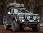 Land Cruiser 60 series 1980-1990 707-02 Falcon Bull Bar Black A-Frame Package (LED Foglight) - SKU MCC-01013-702FOG