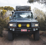 Land Cruiser 60 series 1980-1990 707-02 Falcon Bull Bar Black A-Frame Package (LED Foglight) - SKU MCC-01013-702FOG