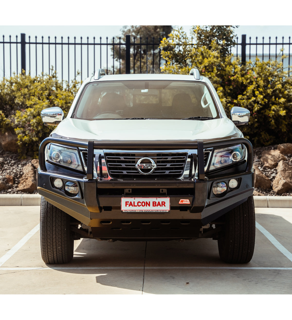 Navara NP300 2015-2020 707-02 Falcon Bull Bar Black A-Frame Package (L ...