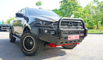 BT50 TF 2021-On 707-01 Falcon Bull Bar Single Black Loop Package (LED Foglight) - SKU MCC-06004-701SBLFOG